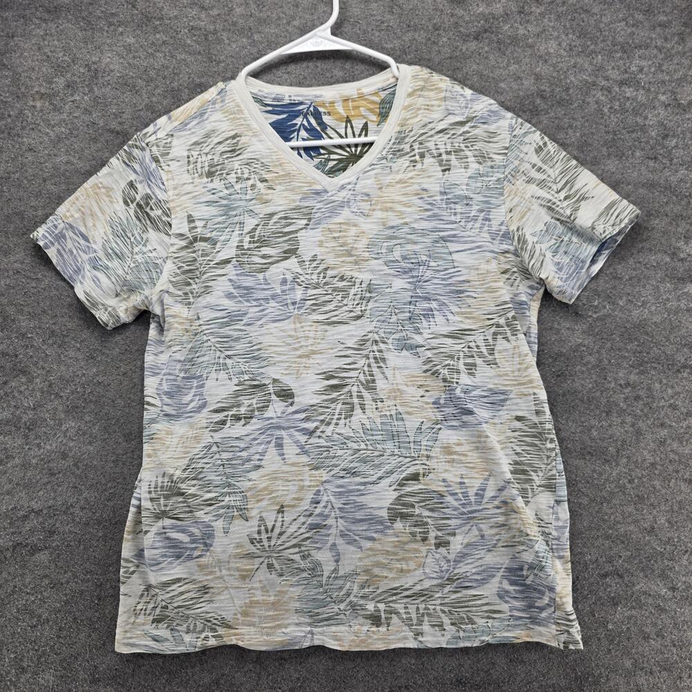 Express Shirt Womens P Multicolor V-Neck Short Sleeve Floral Jersey Top